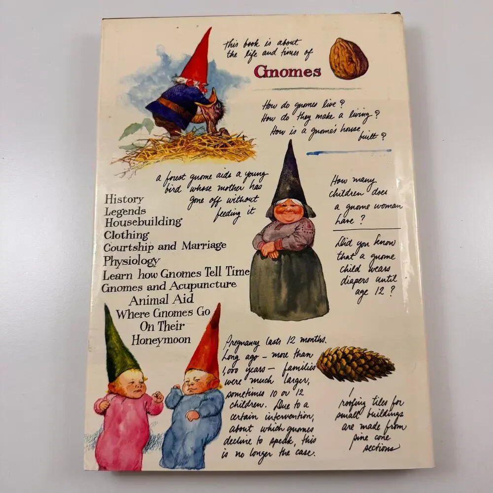 VTG Gnomes Book Rien Poortvliet Wil Huygen Watercolor Illustrations Hardcover
